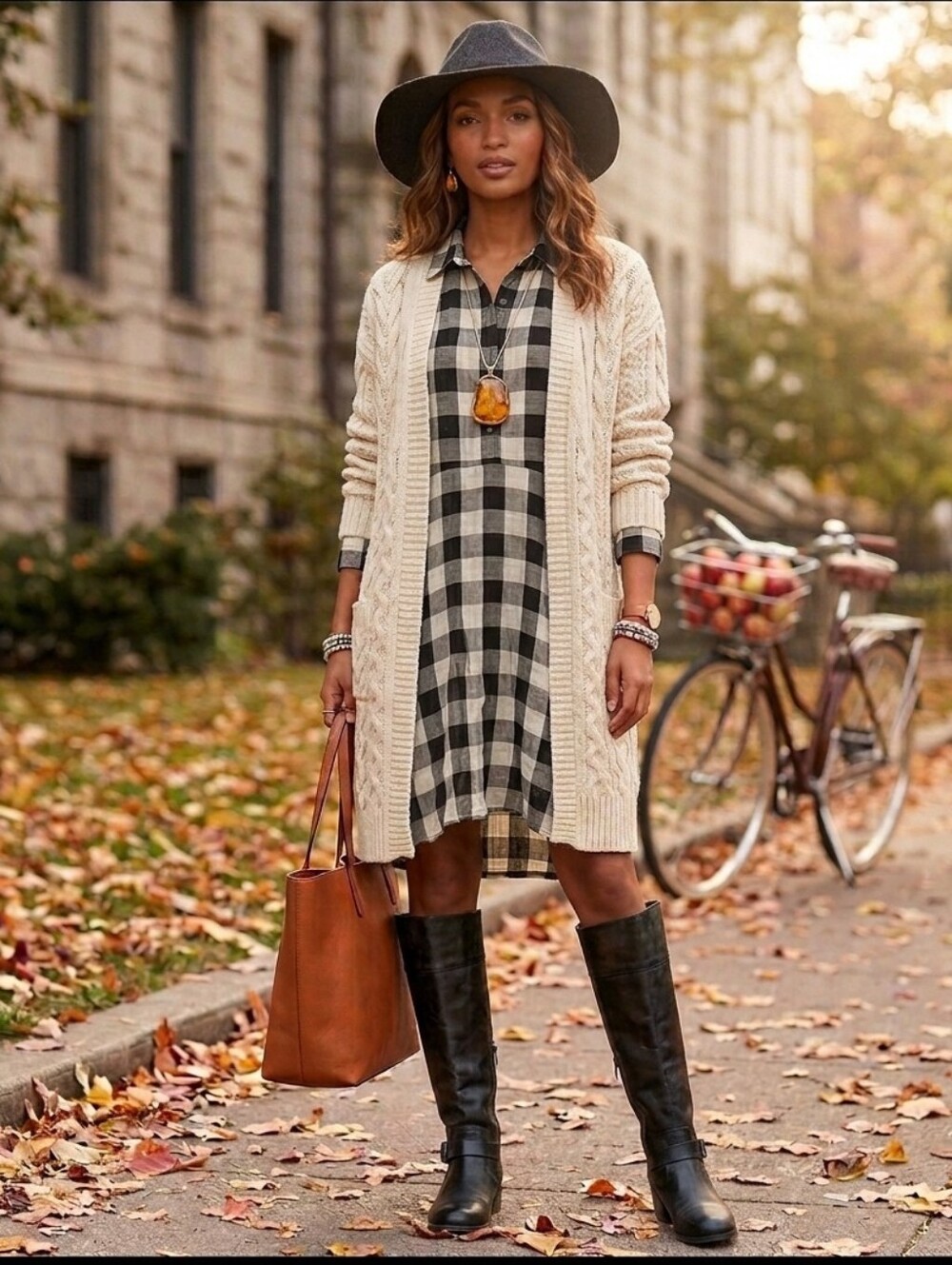 EXPRESS Black White Buffalo Plaid Button Up Tunic Dress Small